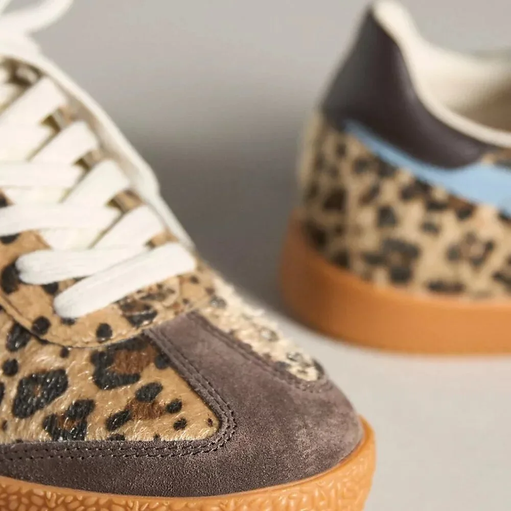 Gola Elan Sneakers-Dark Brown/Leopard/Air Women NEW - Picture 3 of 8